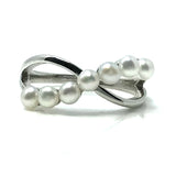 Infinity pearl ring