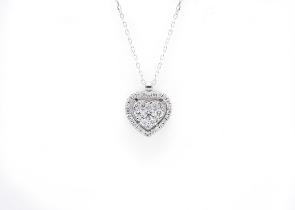 18k diamond heart