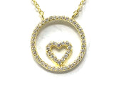 Circle of life with heart necklace