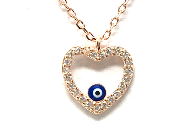 Heart with Eye necklace