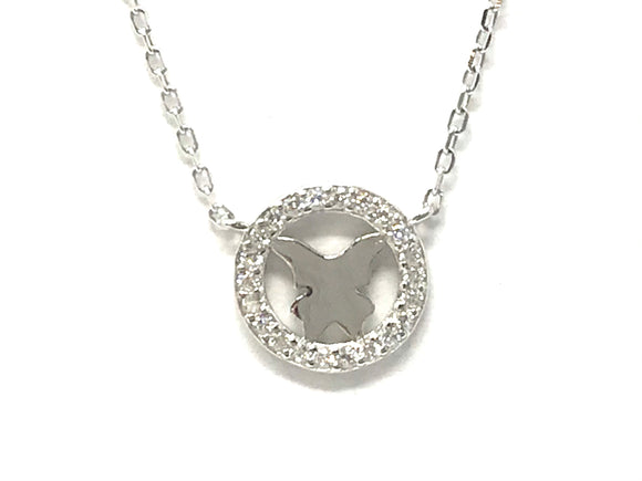 Circle of life with butterfly necklace