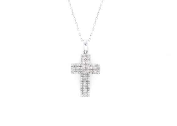 18k diamond cross