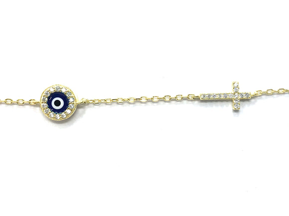 Cross with Eye bracelet