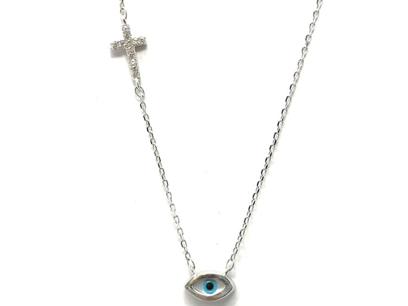 Cross with Eye necklace