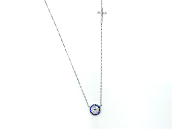 Cross with Eye necklace