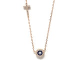 Cross with eye necklace