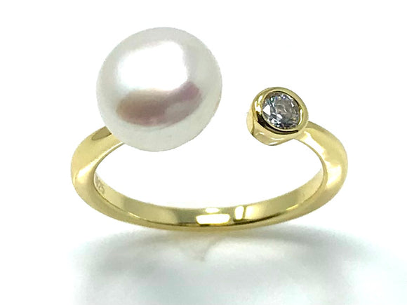 Open pearl ring