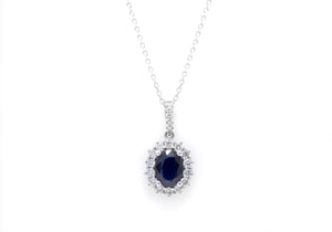 18k Sapphire with diamonds