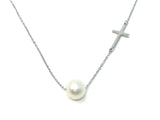 Cross with pearl necklace