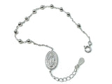 Virgin Mary with silver balls bracelet
