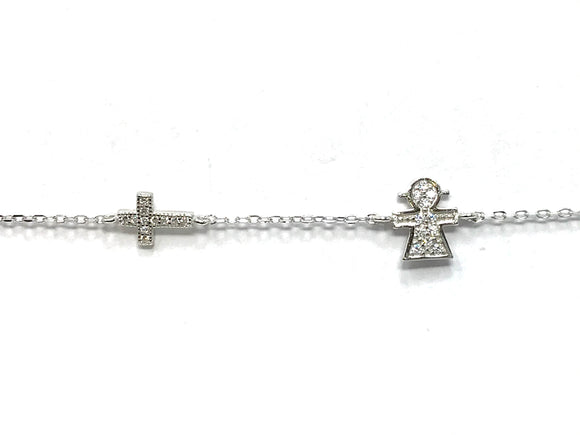 Girl and Cross bracelet