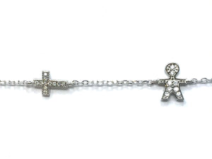 Boy with Cross bracelet